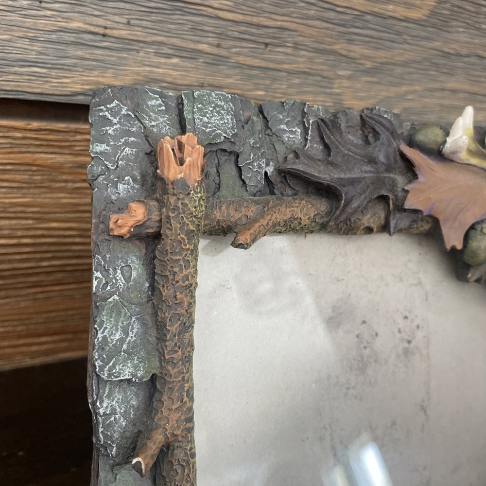 Rustic Cabin Style Photo Frame 3.5" x 5" Buck 3D Free Standing Ceramic Realism - Picture 5 of 16
